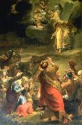 Ferdinand bol Mozes toont de Israelieten de Tafelen der Wet oil